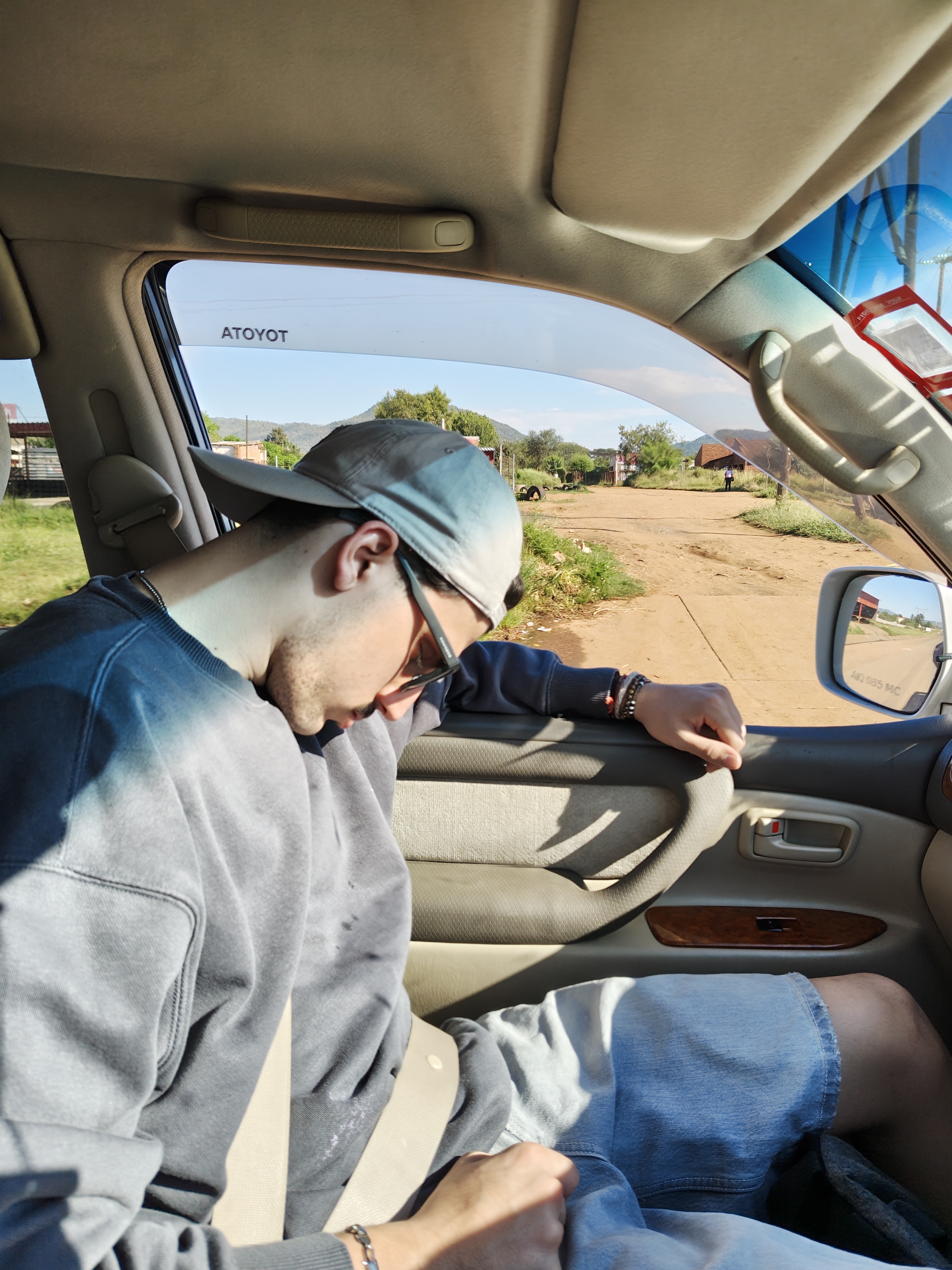 Raul catching up on sleep after the early safari