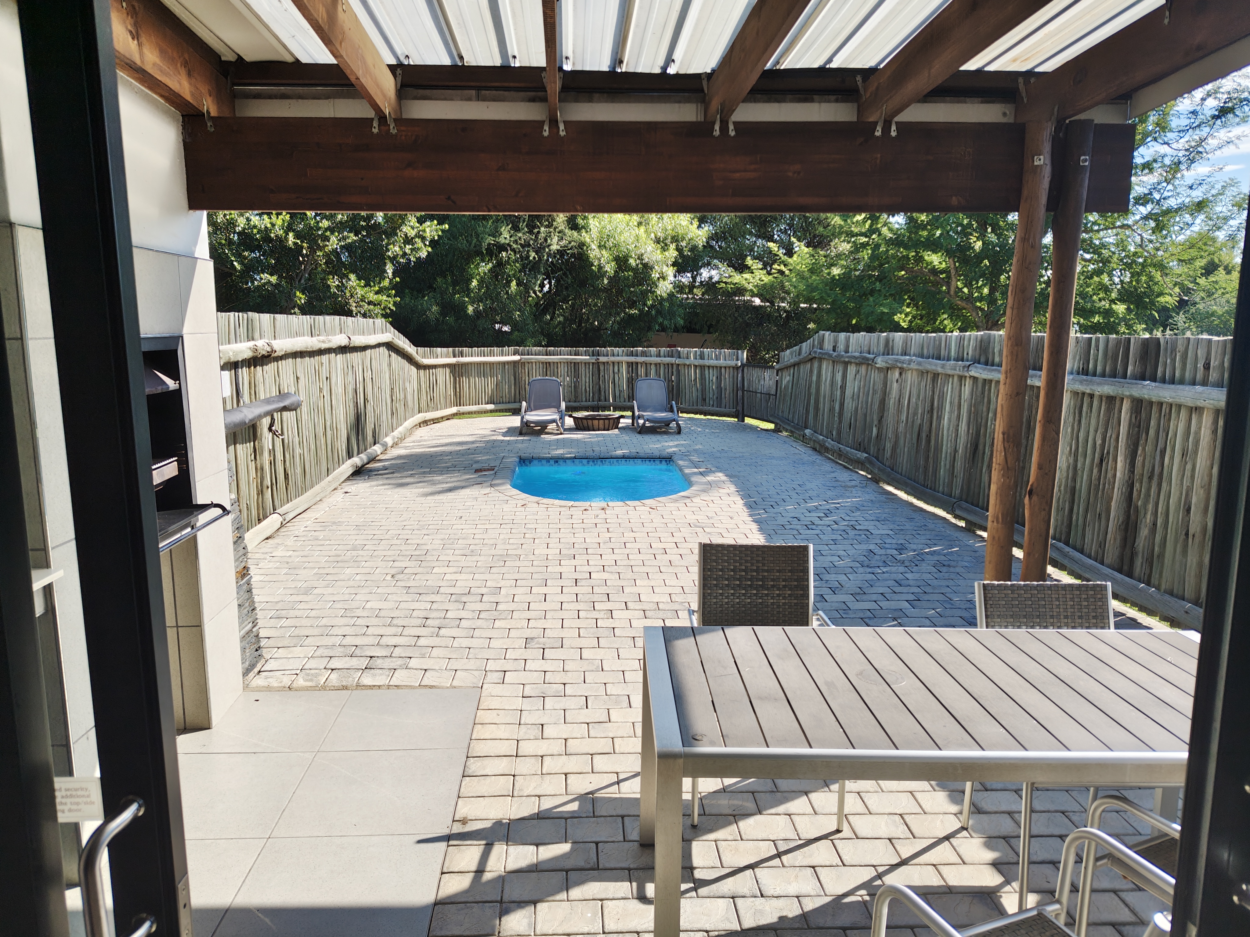 Our private pool — the office for the day