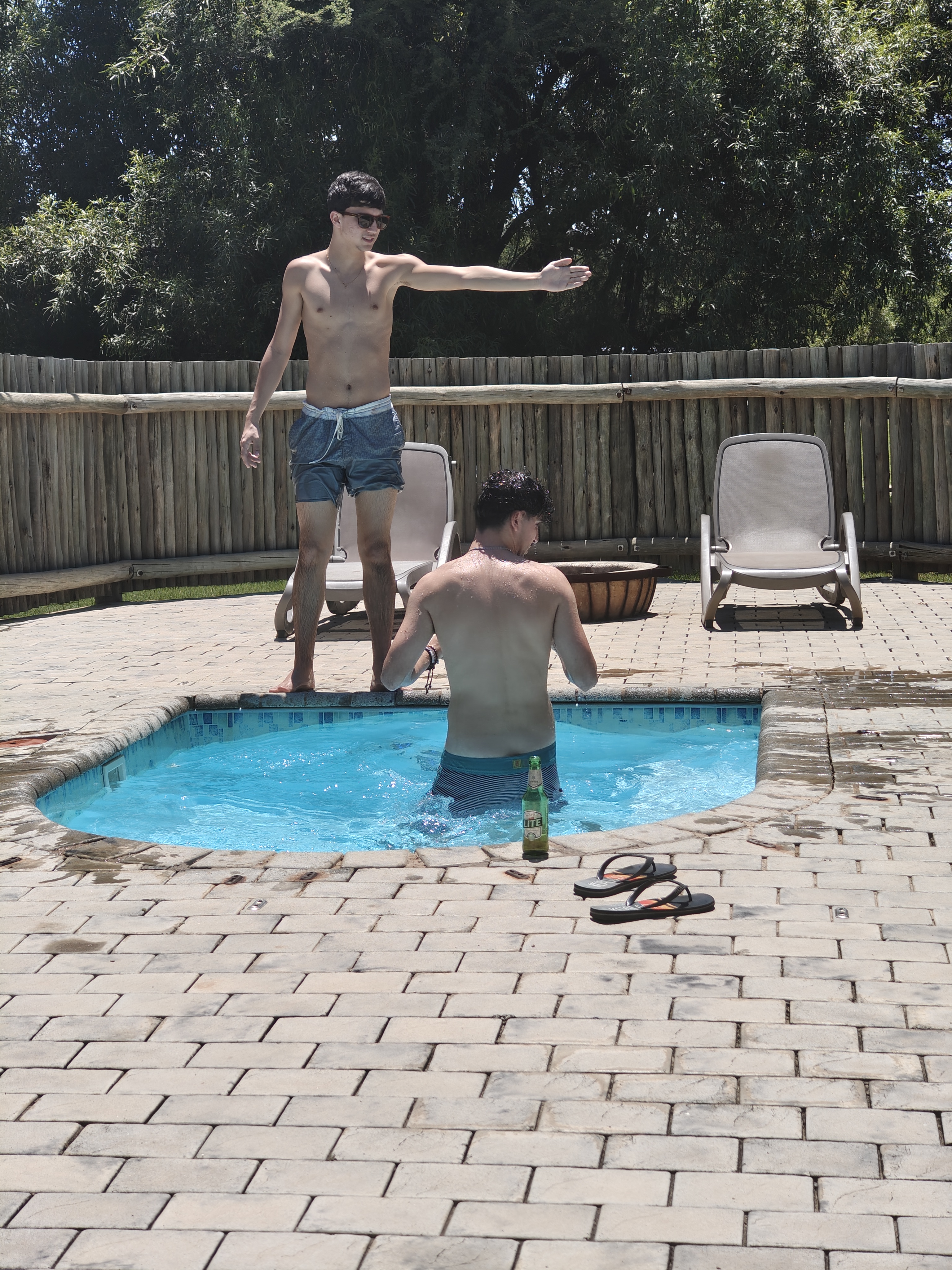 Pool time — diving practice included
