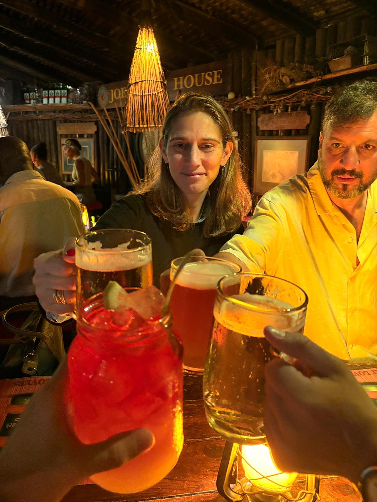 Cheers to the four together — the reunion is complete