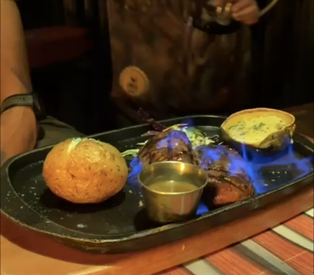 Flambéed kudu at Joe's — when in Namibia, eat like the Namibians