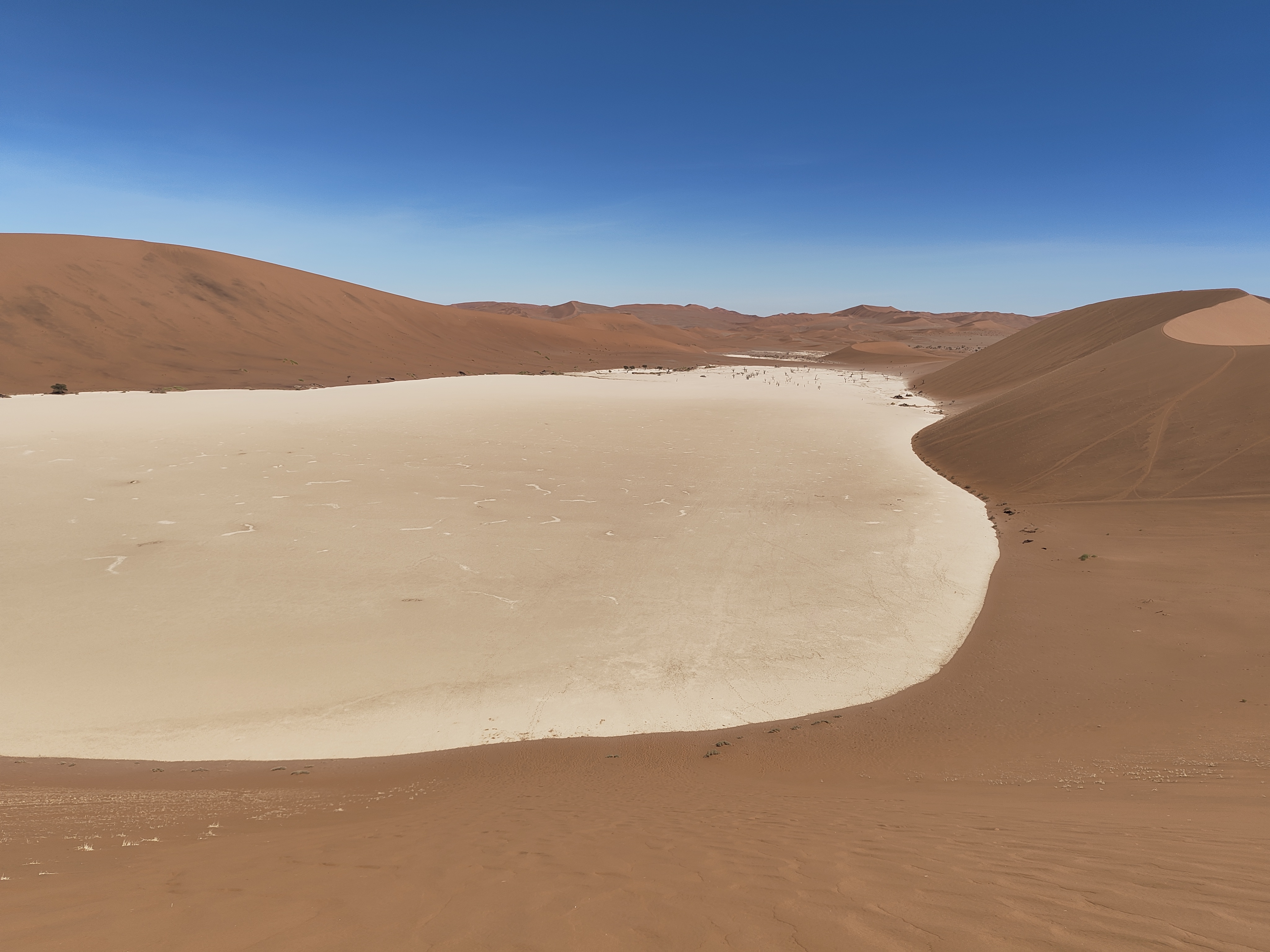 Another former lake, now white land.